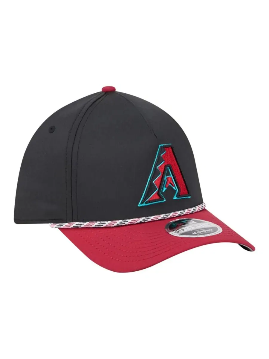 Кепка-афрэм с вышивкой Arizona Diamondbacks New Era — изображение 3 из 5, черный красный