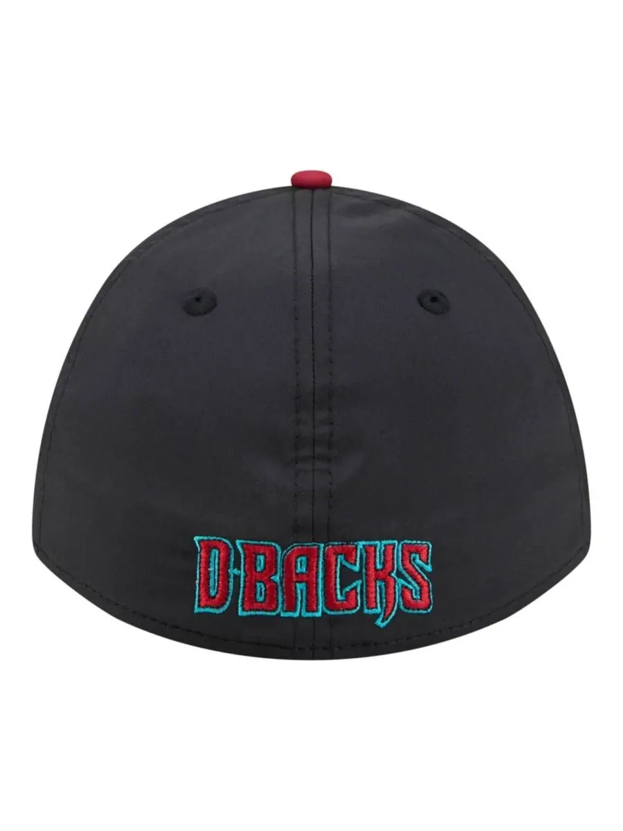 Кепка-афрэм с вышивкой Arizona Diamondbacks New Era — изображение 4 из 5, черный красный