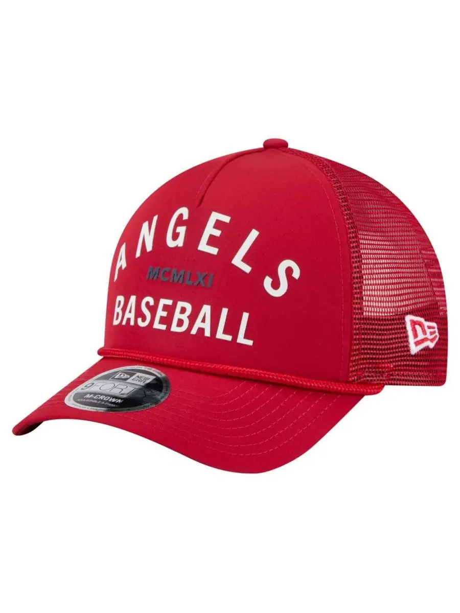 New Era Мужская красная минималистичная регулируемая кепка Los Angeles Angels 9FORTY A-Frame