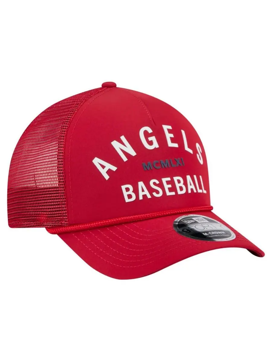 New Era Мужская красная минималистичная регулируемая кепка Los Angeles Angels 9FORTY A-Frame — изображение 3 из 4, красный