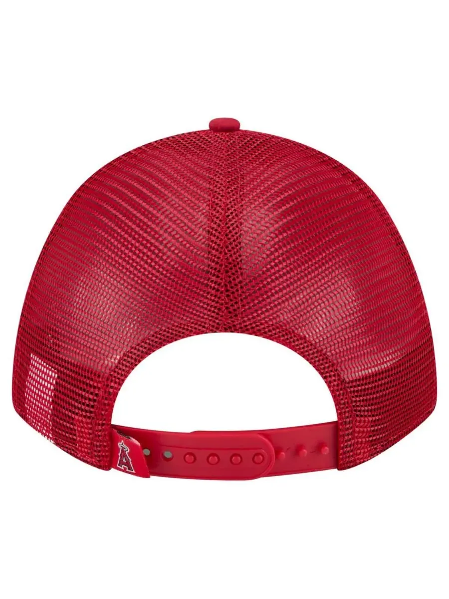 New Era Мужская красная минималистичная регулируемая кепка Los Angeles Angels 9FORTY A-Frame — изображение 4 из 4, красный