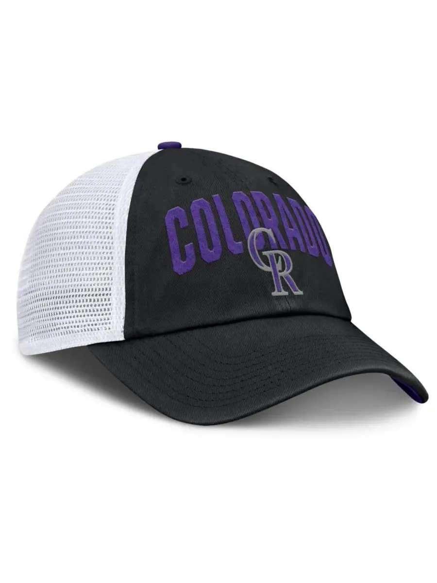 Бейсболка-тракер с вышитым логотипом Colorado Rockies Nike — изображение 3 из 5, черный белый