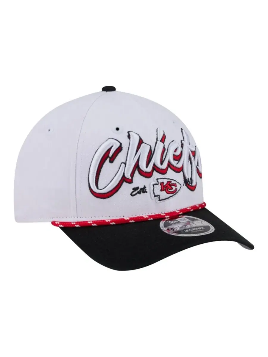 Бейсболка с вышитым логотипом Kansas City Chiefs Team Loyal A-Frame 9FORTY New Era — изображение 3 из 5, белый