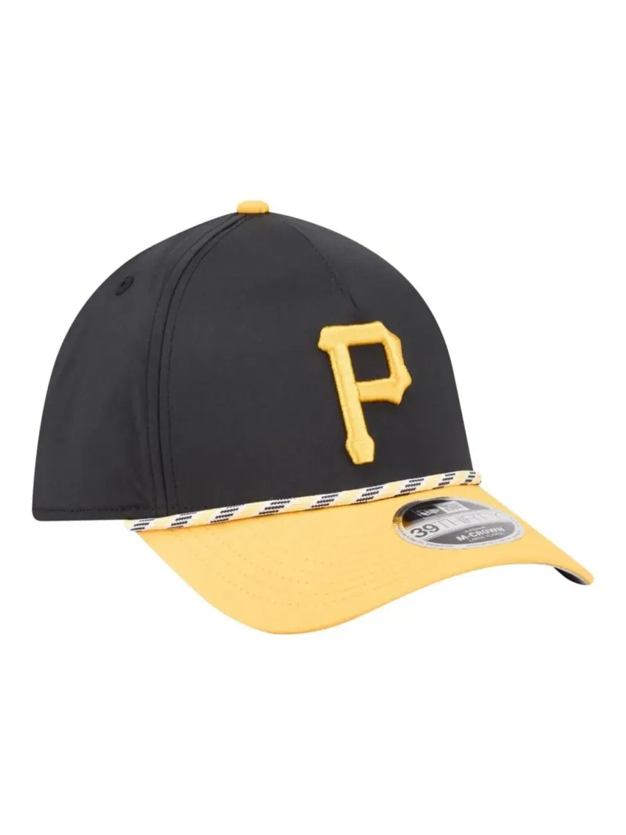 Бейсболка M-Crown с плетеной отделкой Pittsburgh Pirates New Era — изображение 3 из 5, черный золотистый
