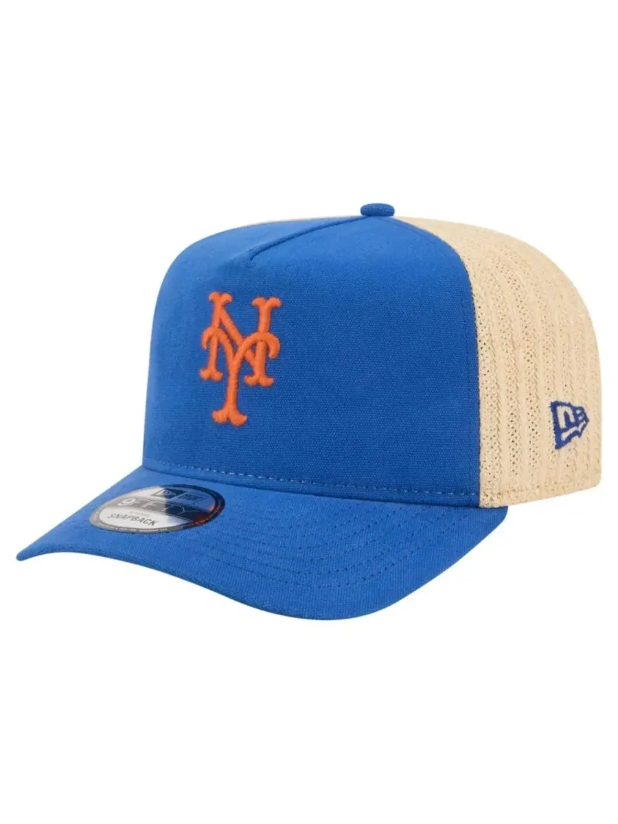 Кепка-тракер с вышитым логотипом New York Mets New Era, Royal Natural