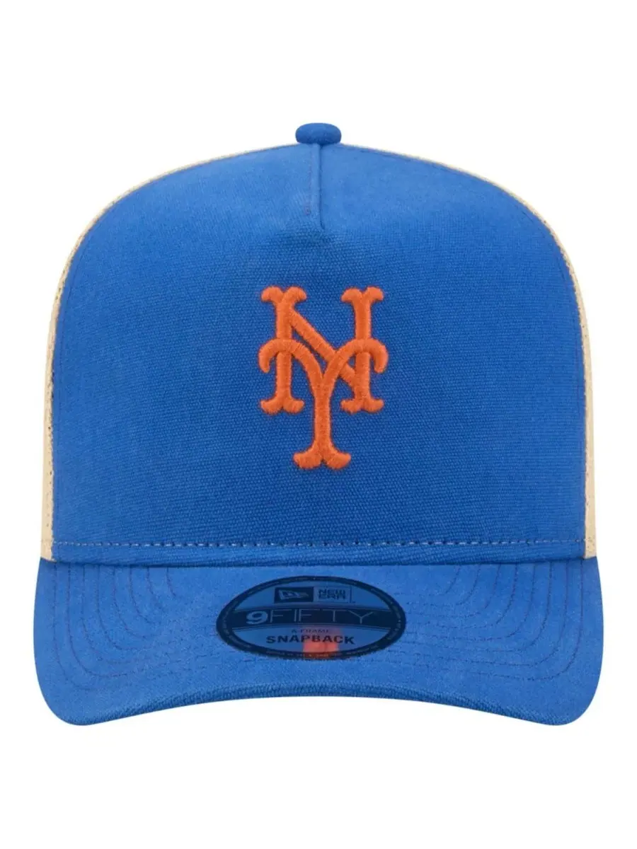 Кепка-тракер с вышитым логотипом New York Mets New Era, Royal Natural — изображение 2 из 7, прозрачный