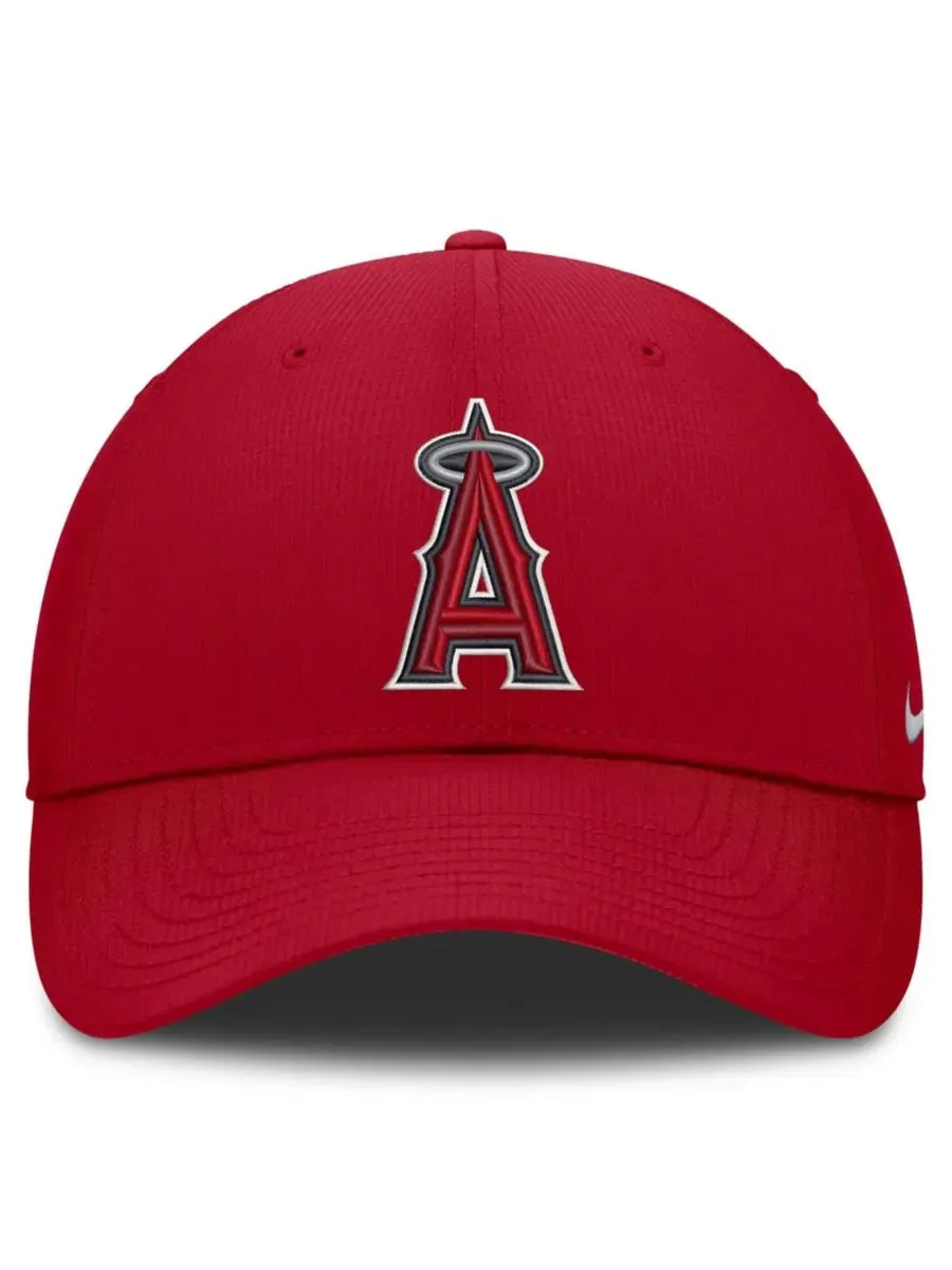 Бейсболка Nike Dri-FIT Club с вышивкой логотипа Los Angeles Angels — изображение 2 из 4, красный