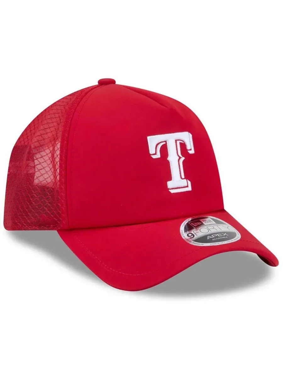 Бейсболка New Era Texas Rangers 2026 Batting Practice Apex 9FORTY — изображение 3 из 4, красный