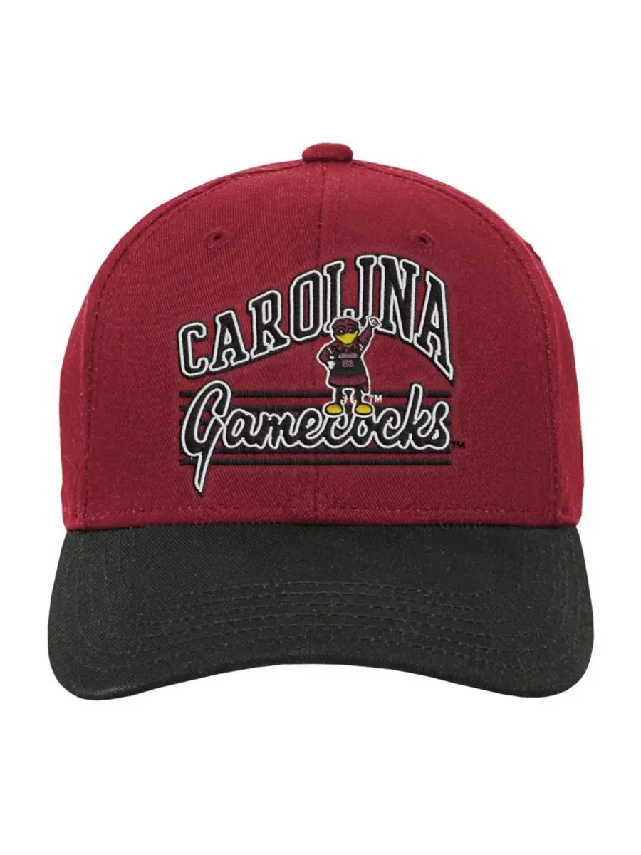 Бейсболка с вышивкой South Carolina Gamecocks Dad Unstructured Adjustable Hat Outerstuff — изображение 2 из 3, черный