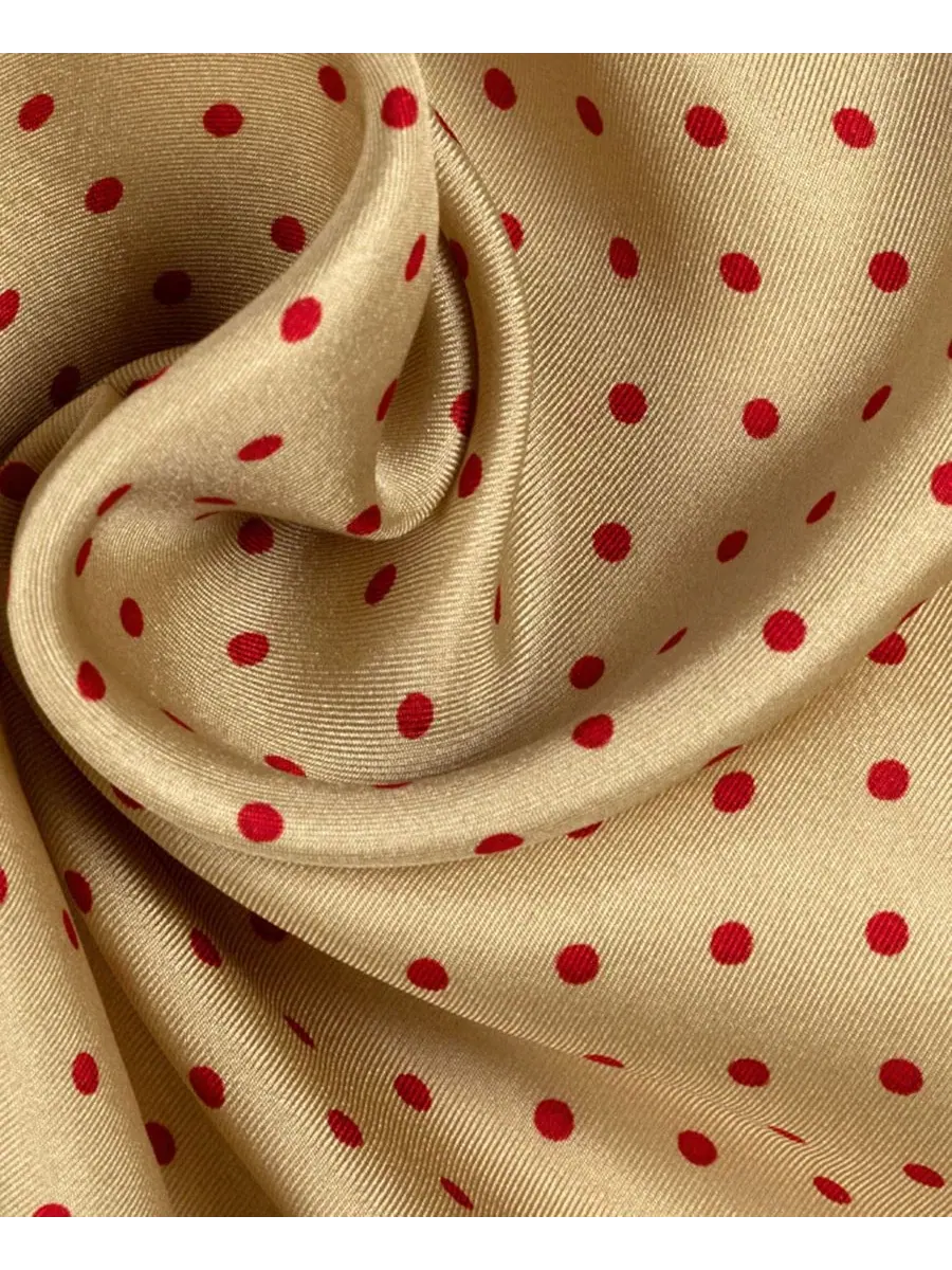 Шарф Core Dot Square Lauren Ralph Lauren — изображение 3 из 3, бежевый