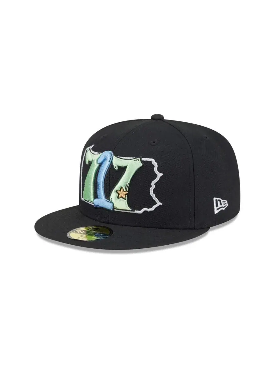 Мужская черная бейсболка Harrisburg Senators Theme Nights 59FIFTY New Era