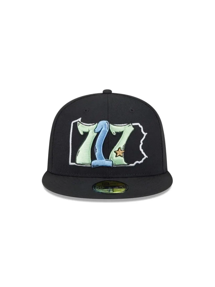Мужская черная бейсболка Harrisburg Senators Theme Nights 59FIFTY New Era — изображение 4 из 4, черный
