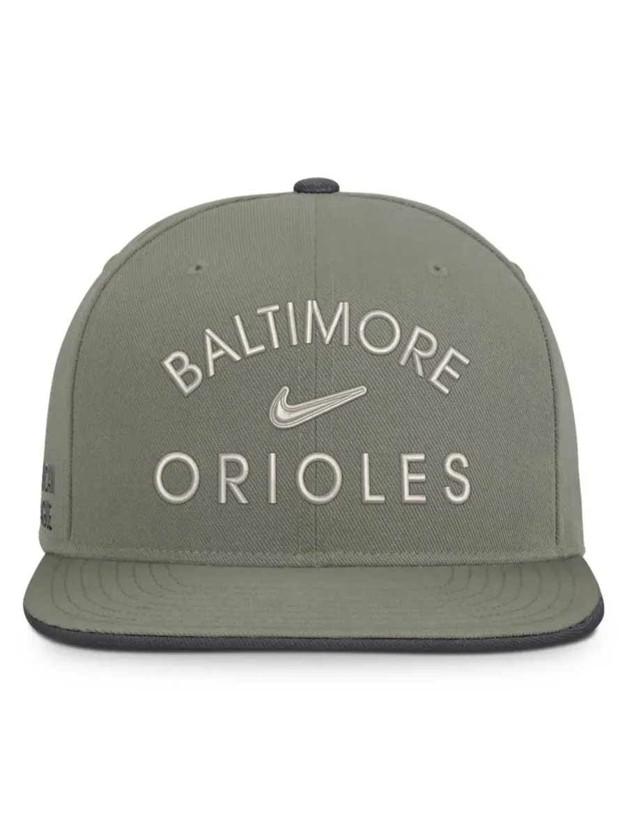 Бейсболка-снэпбек Nike Pro Dri-FIT Baltimore Orioles — изображение 2 из 5, серый