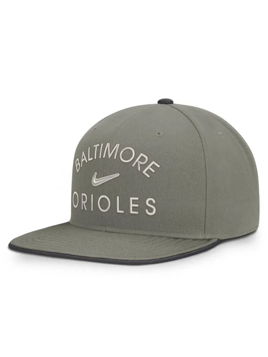 Бейсболка-снэпбек Nike Pro Dri-FIT Baltimore Orioles — изображение 3 из 5, серый
