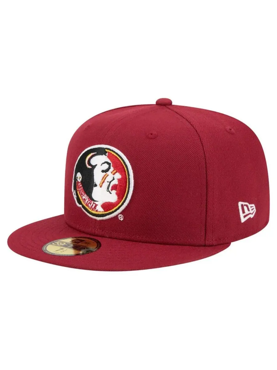 New Era Мужская кепка Vault 59FIFTY цвета граната с логотипом команды Florida State Seminoles