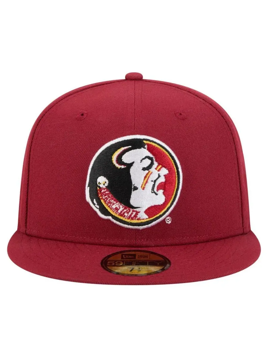 New Era Мужская кепка Vault 59FIFTY цвета граната с логотипом команды Florida State Seminoles — изображение 2 из 4