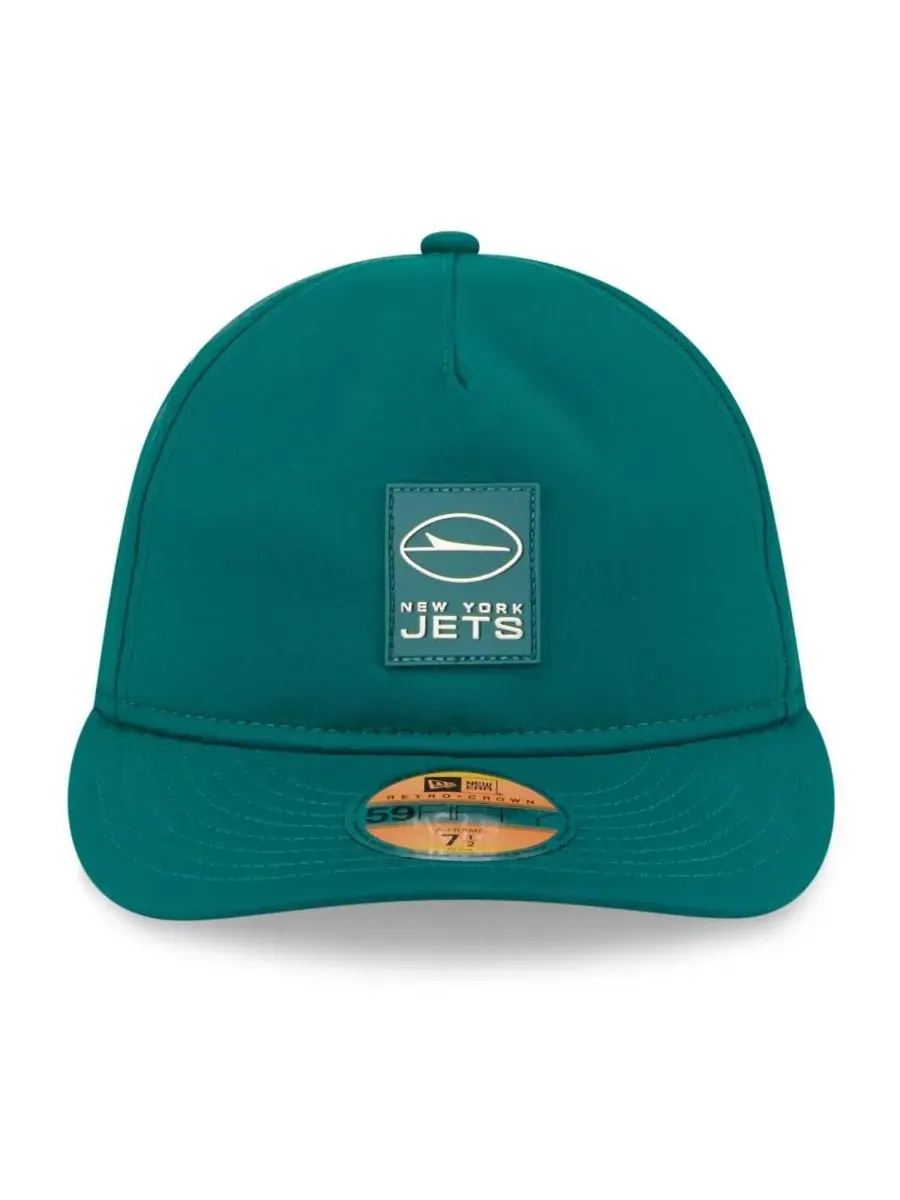 New Era Мужская зеленая кепка New York Jets 2025 Sideline Retro Crown 59FIFTY Fitted Hat — изображение 5 из 5, зеленый