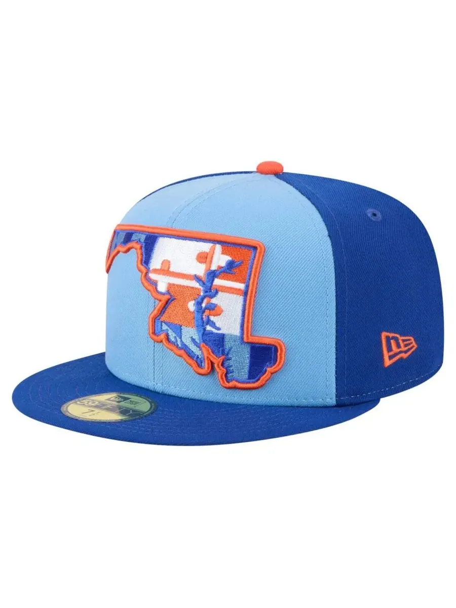 New Era Мужская синяя бейсболка Aberdeen IronBirds из аутентичной коллекции 59FIFTY — изображение 3 из 4, светлый синий