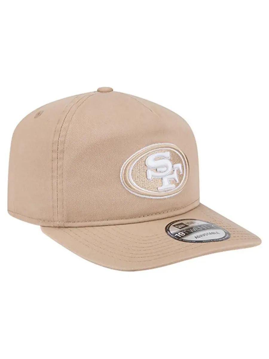 New Era Мужская регулируемая кепка San Francisco 49ers 19TWENTY бежевого цвета — изображение 4 из 4, бежевый