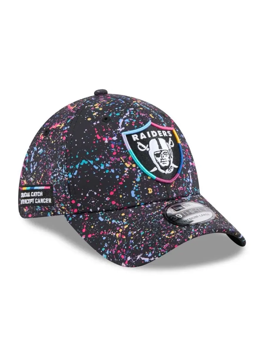 New Era Мужская черная кепка Las Vegas Raiders 2025 NFL Crucial Catch 39THIRTY Flex Hat