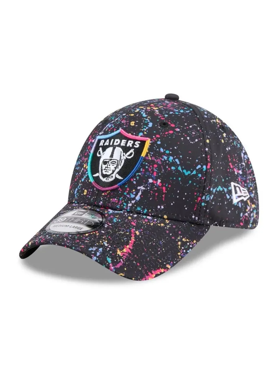 New Era Мужская черная кепка Las Vegas Raiders 2025 NFL Crucial Catch 39THIRTY Flex Hat — изображение 3 из 4, черный