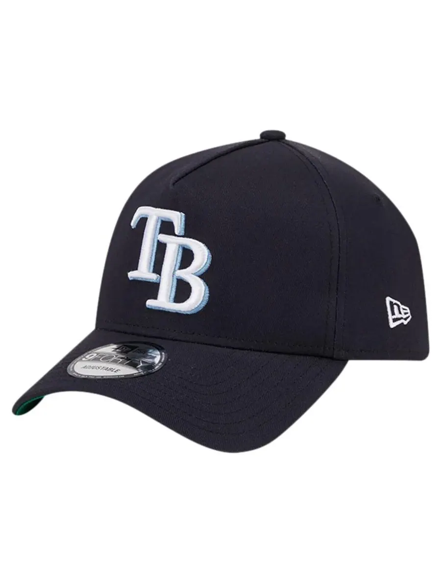 New Era Мужская регулируемая кепка A-Frame 9Forty в темно-синих цветах команды Tampa Bay Rays