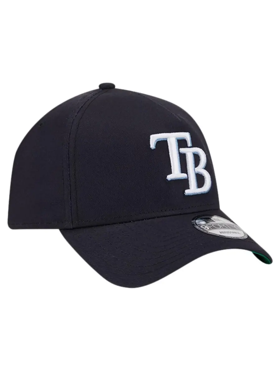 New Era Мужская регулируемая кепка A-Frame 9Forty в темно-синих цветах команды Tampa Bay Rays — изображение 2 из 4