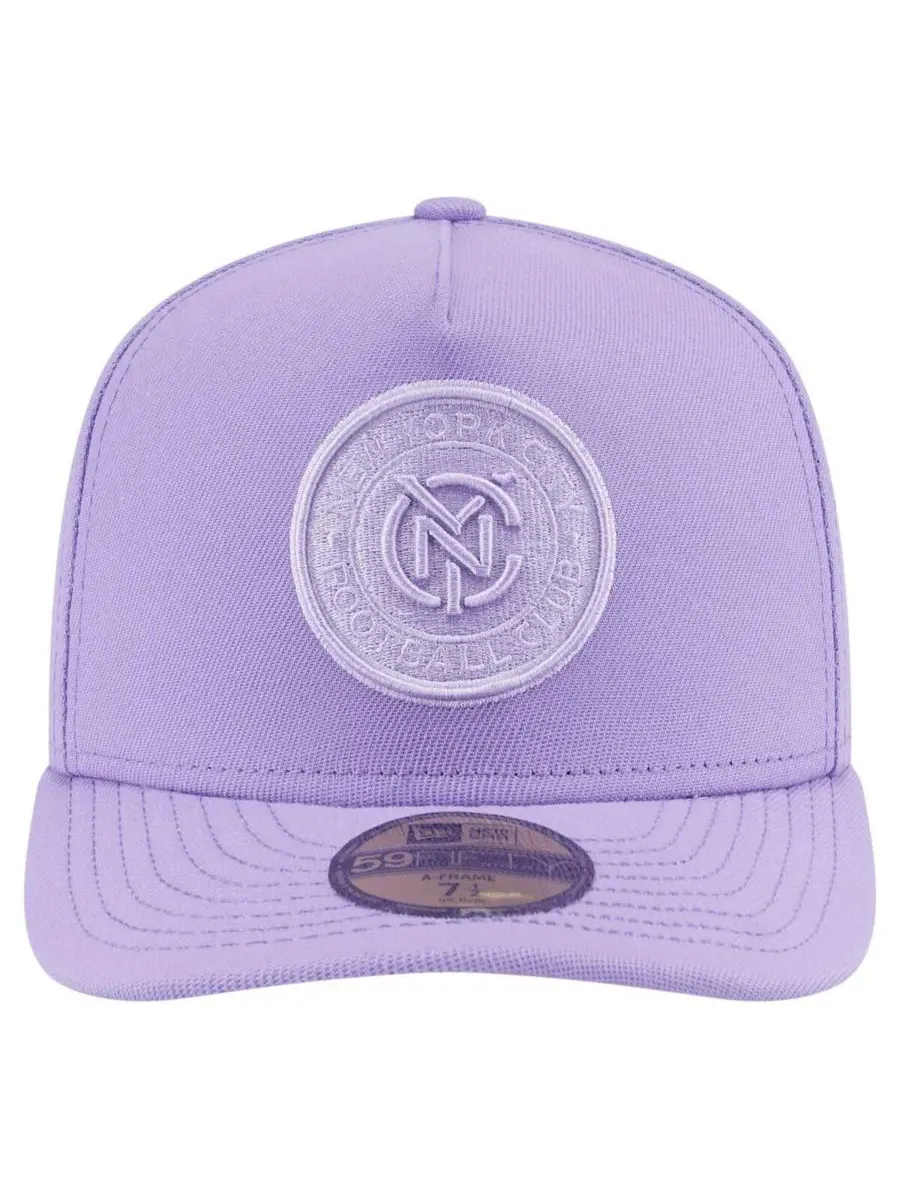 New Era Мужская фиолетовая кепка New York City FC Color Pack A-Frame 59FIFTY Fitted Hat — изображение 5 из 5, фиолетовый