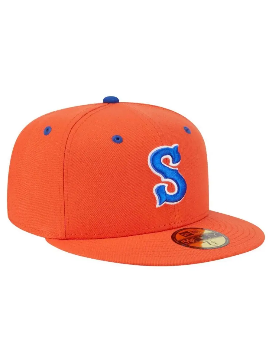 New Era Мужская оранжевая бейсболка Syracuse Mets из коллекции Authentic 59FIFTY — изображение 3 из 4, оранжевый