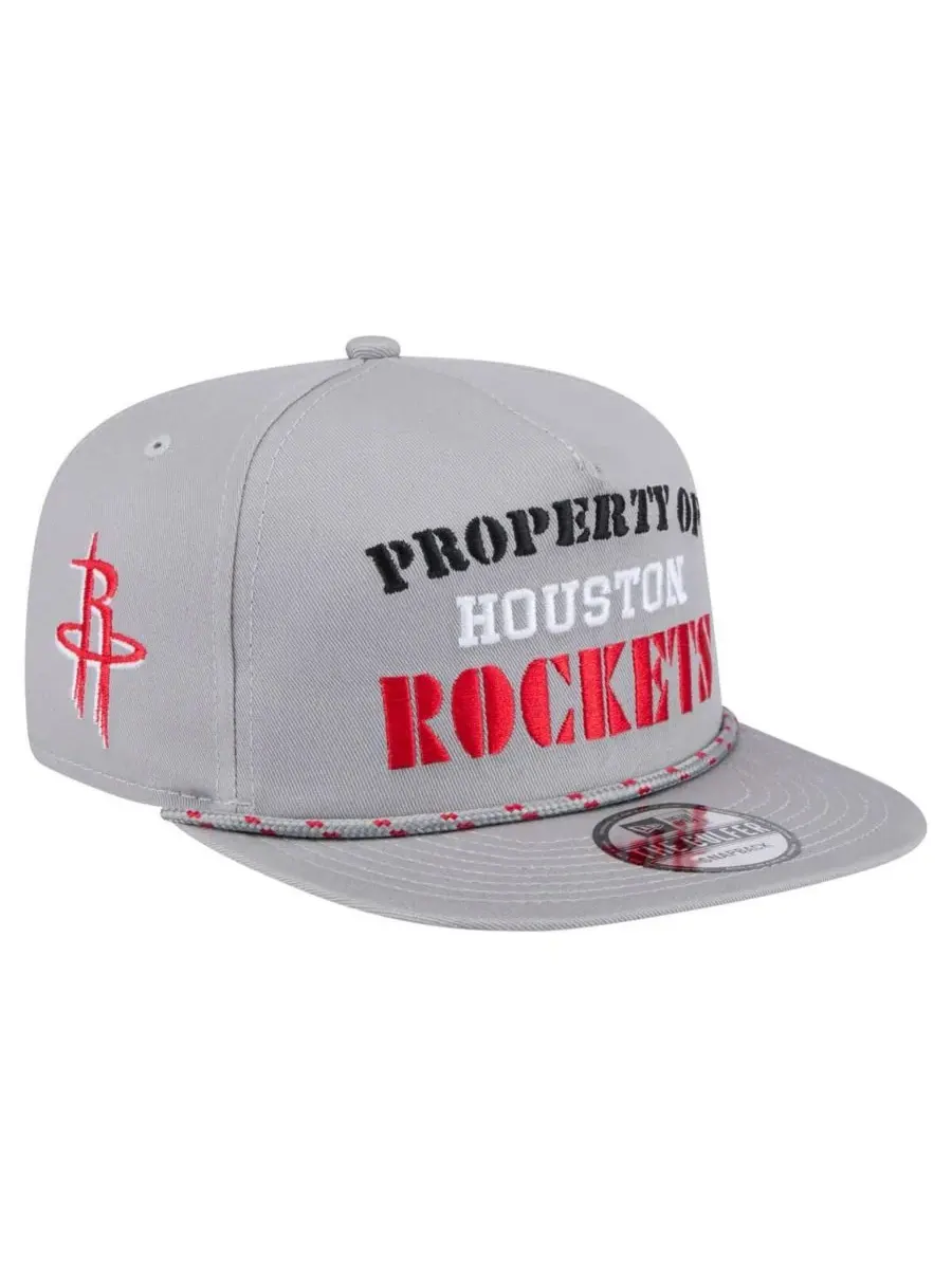 New Era Мужская серая кепка-снепбек Houston Rockets в стиле ретро от Property Of Golfer