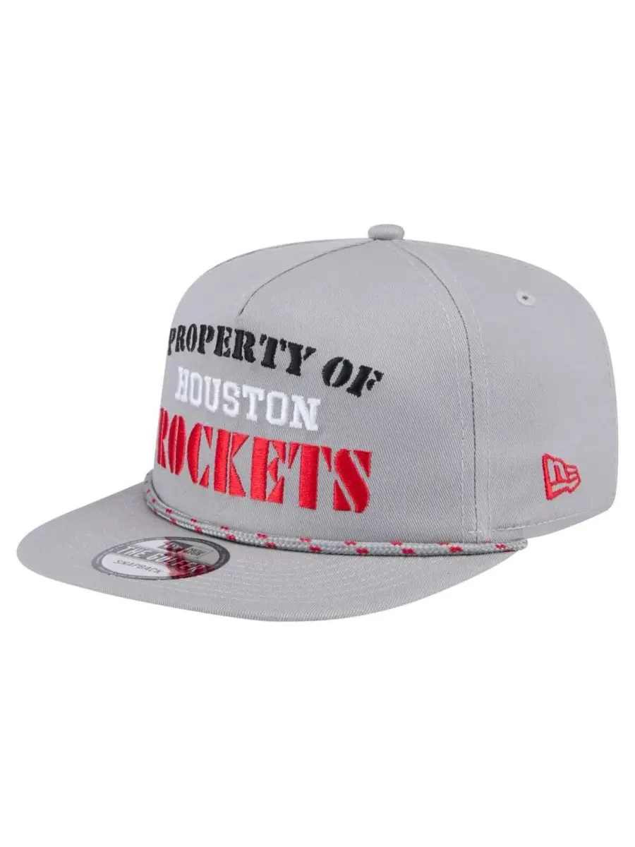 New Era Мужская серая кепка-снепбек Houston Rockets в стиле ретро от Property Of Golfer — изображение 3 из 4, серый