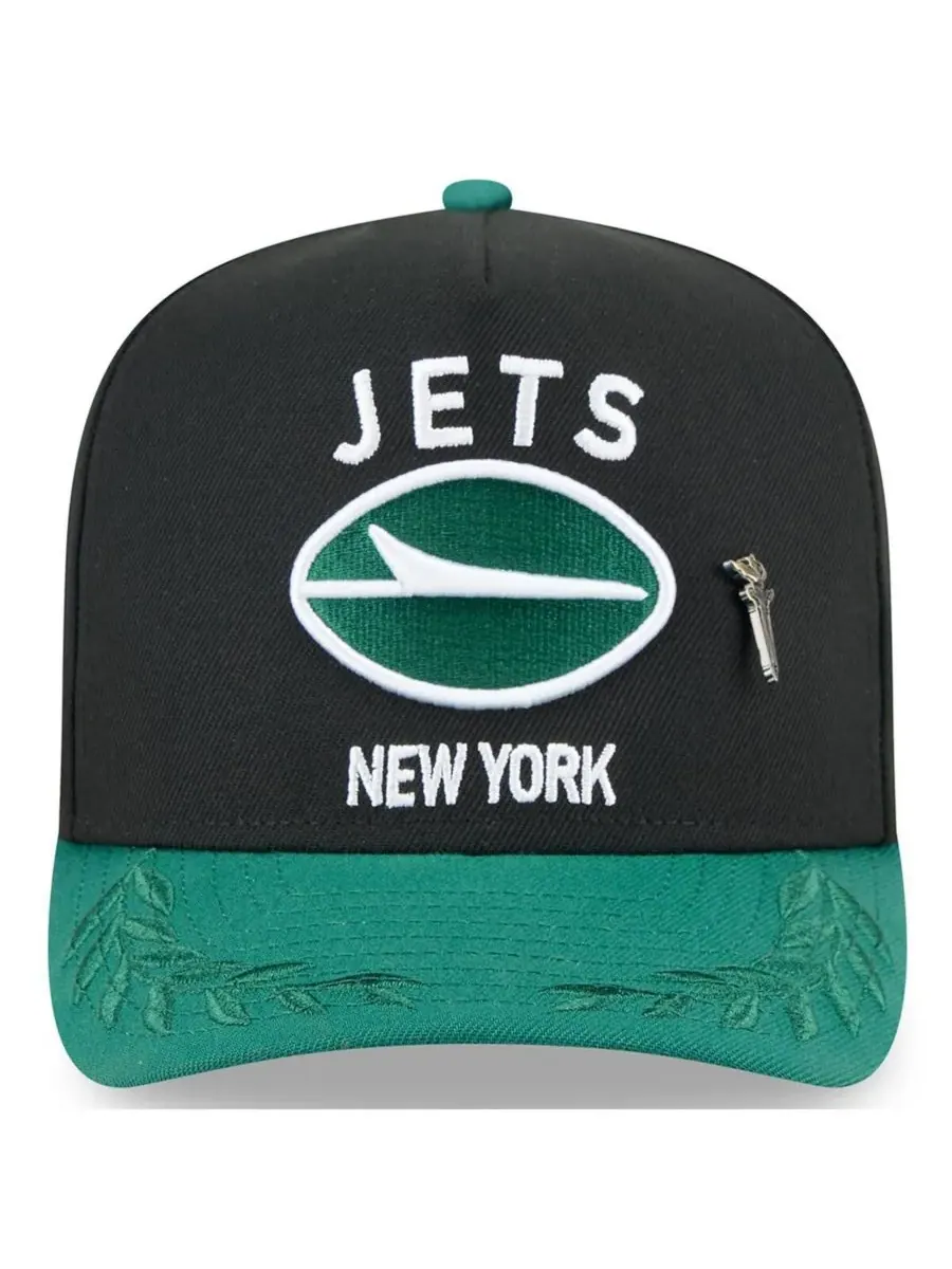 New Era Мужская кепка New York Jets 2025 NFL Draft On Stage A-Frame 59FIFTY — изображение 5 из 5, черный зеленый