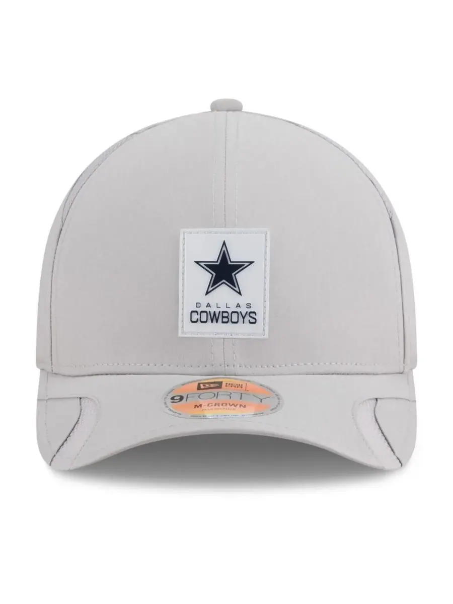 New Era Мужская серая регулируемая кепка Dallas Cowboys 2025 Sideline M-Crown 9FORTY — изображение 2 из 4, серый