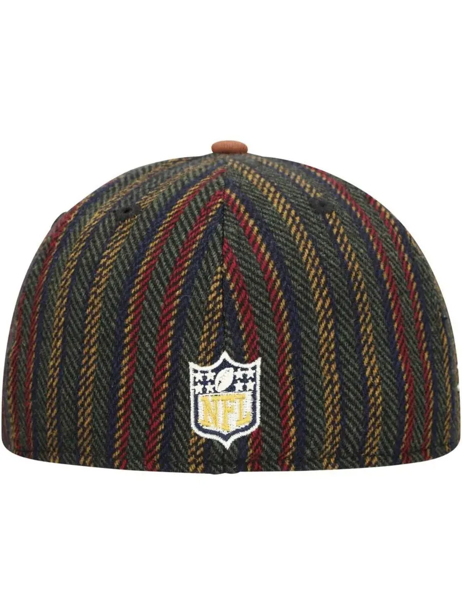 New Era Мужская винтажная бейсболка 59FIFTY с рисунком «елочка» и коричнево-бежевого цвета с — изображение 3 из 5