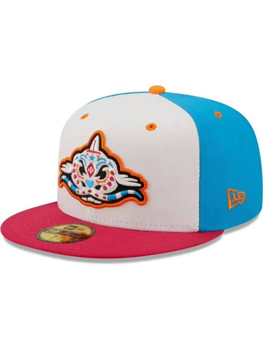 New Era Мужская белая, коралловая шляпа Pescados de Carolina Copa De La Diversion 59FIFTY — изображение 2 из 5, белый