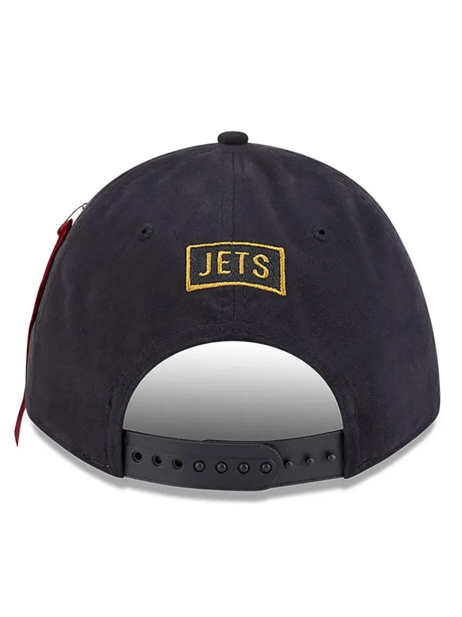New Era Мужская регулируемая кепка Alpha Men's Industries New York Jets A-Frame 9FORTY черного цвета — изображение 2 из 5