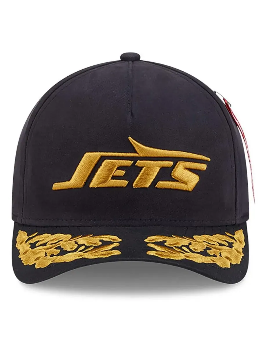 New Era Мужская регулируемая кепка Alpha Men's Industries New York Jets A-Frame 9FORTY черного цвета — изображение 5 из 5