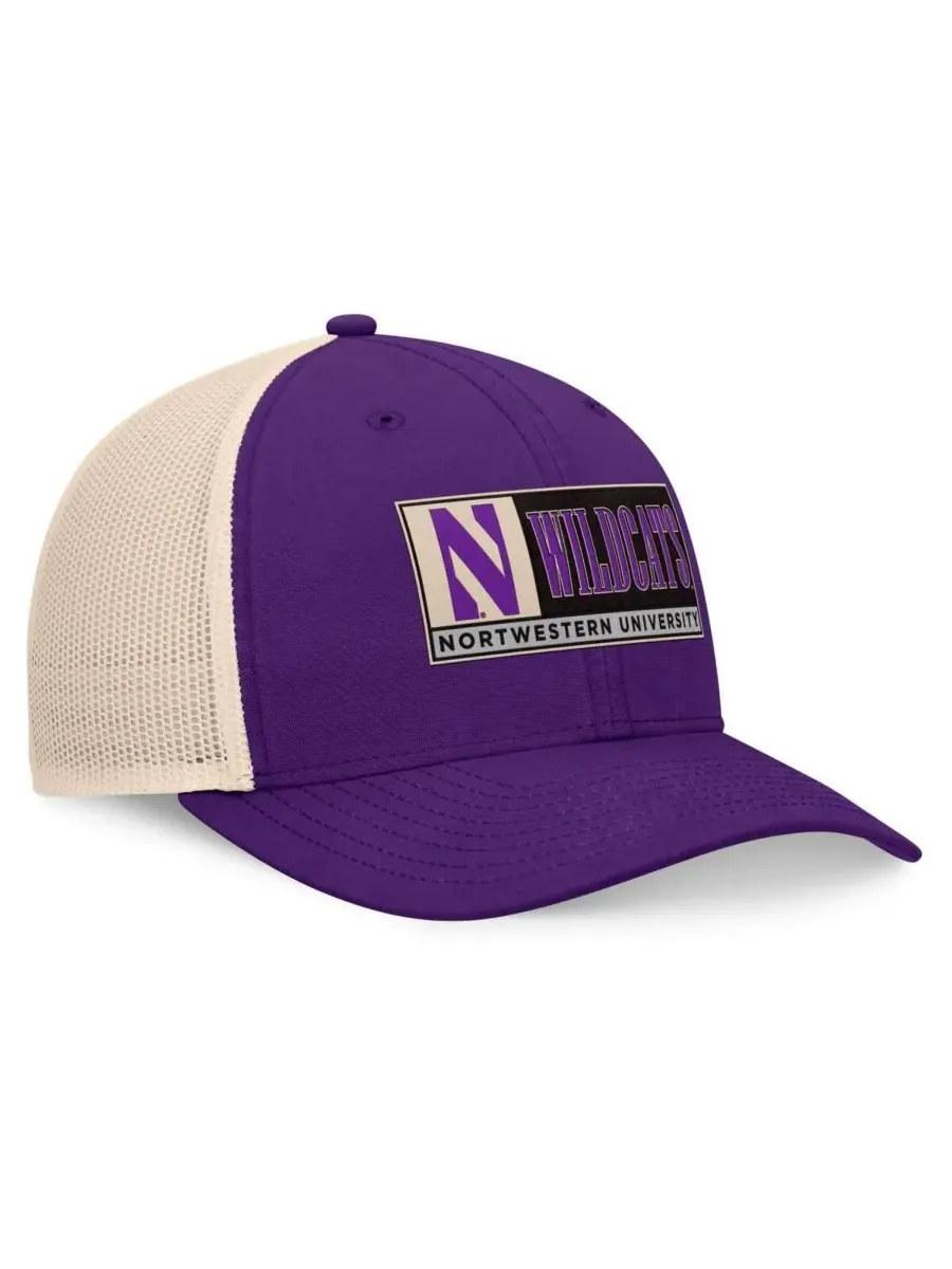 Top of the World Мужская регулируемая кепка-тракер Bennett с логотипом команды Northwestern Wildcats — изображение 3 из 4