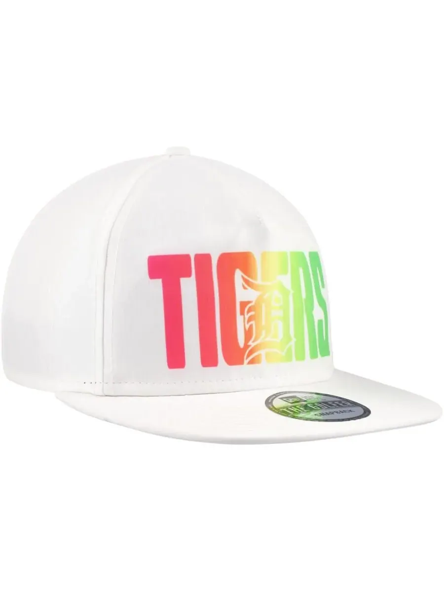 New Era Мужская белая бейсболка Detroit Tigers Spring Spectrum Golfer Snapback — изображение 2 из 4, белый