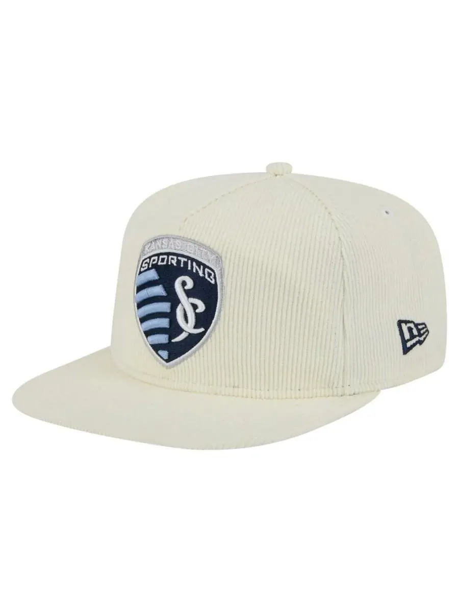 New Era Мужская кремовая кепка-бейсболка Sporting Kansas City 2025 Kickoff Snapback