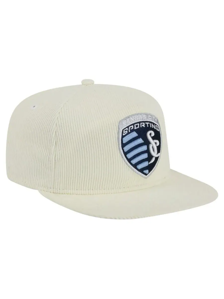 New Era Мужская кремовая кепка-бейсболка Sporting Kansas City 2025 Kickoff Snapback — изображение 3 из 4, бежевый