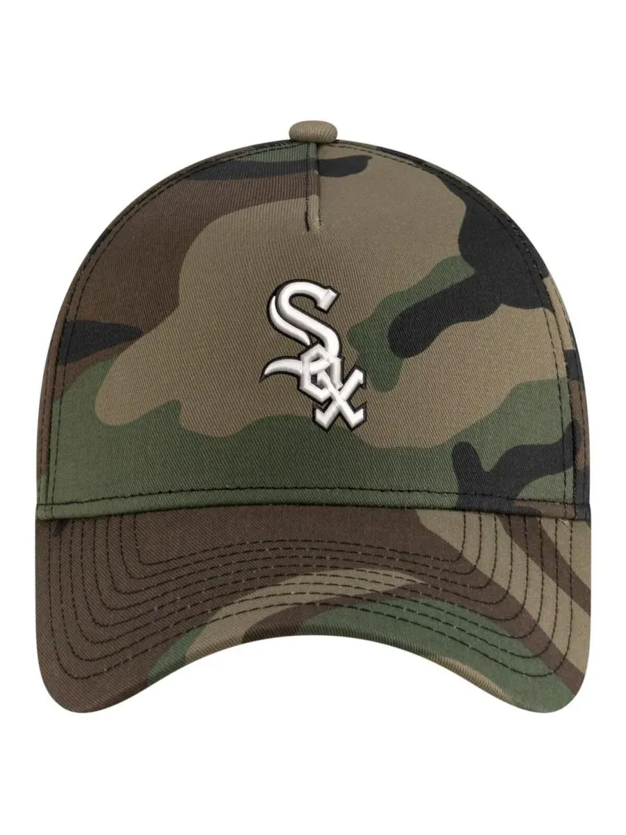 New Era Мужская камуфляжная бейсболка Chicago White Sox Woodland Team Pop 9FORTY A-Frame с — изображение 5 из 5