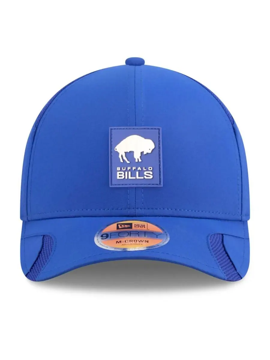 Мужская бейсболка Royal Buffalo Bills 2025 Sideline Throwback M-Crown 9FORTY с регулируемой — изображение 5 из 5, королевский