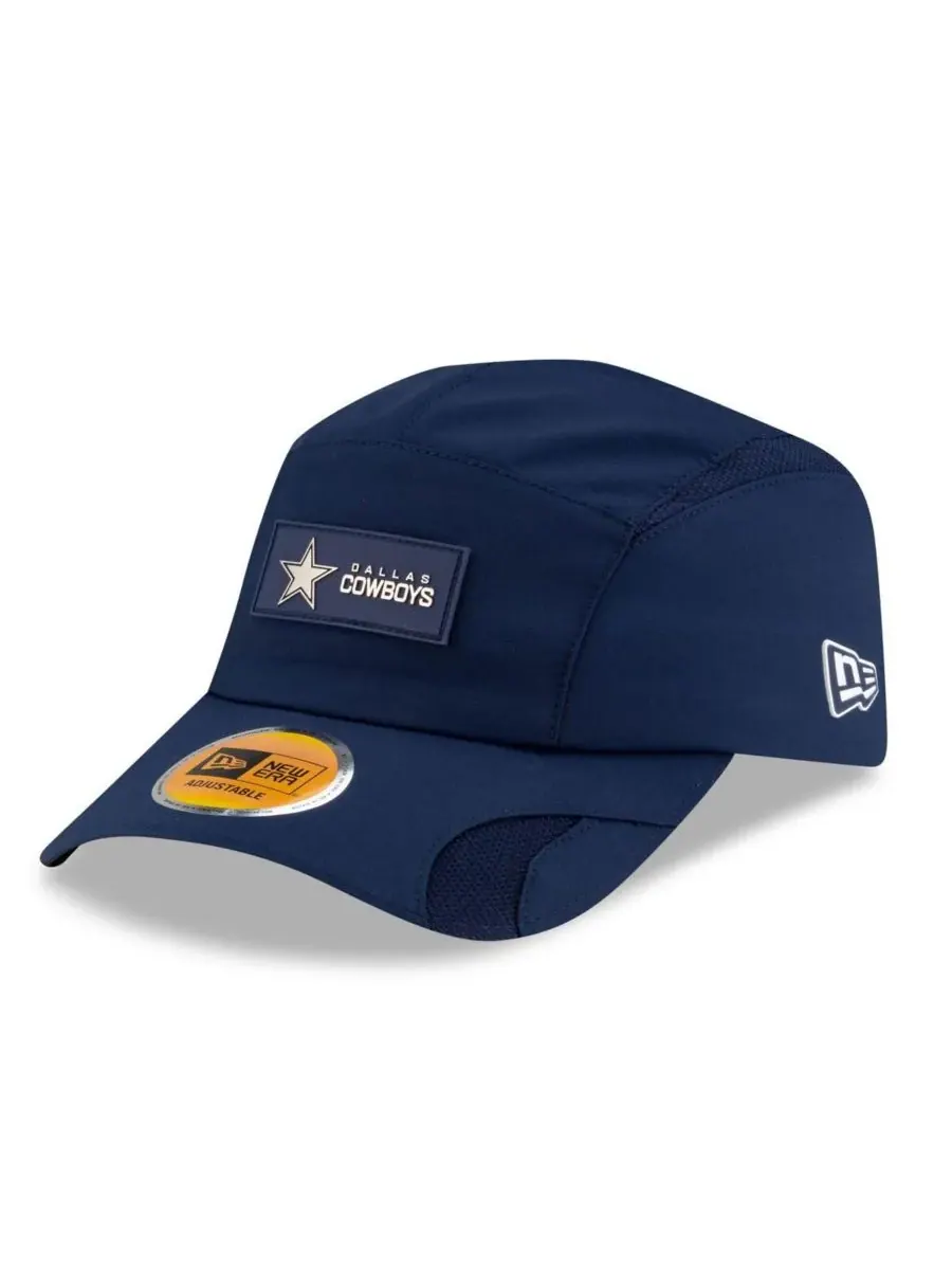 New Era Мужская темно-синяя регулируемая бейсболка Dallas Cowboys 2025 Sideline Runner
