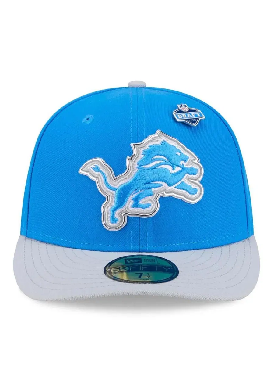 Кепка с высокой тульей и изогнутым козырьком Detroit Lions 2026 NFL Draft New Era — изображение 2 из 5, синий серебристый