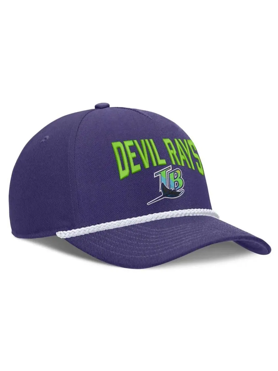 Кепка Nike Cooperstown Rise с регулируемым размером, Tampa Bay Rays — изображение 3 из 4, фиолетовый