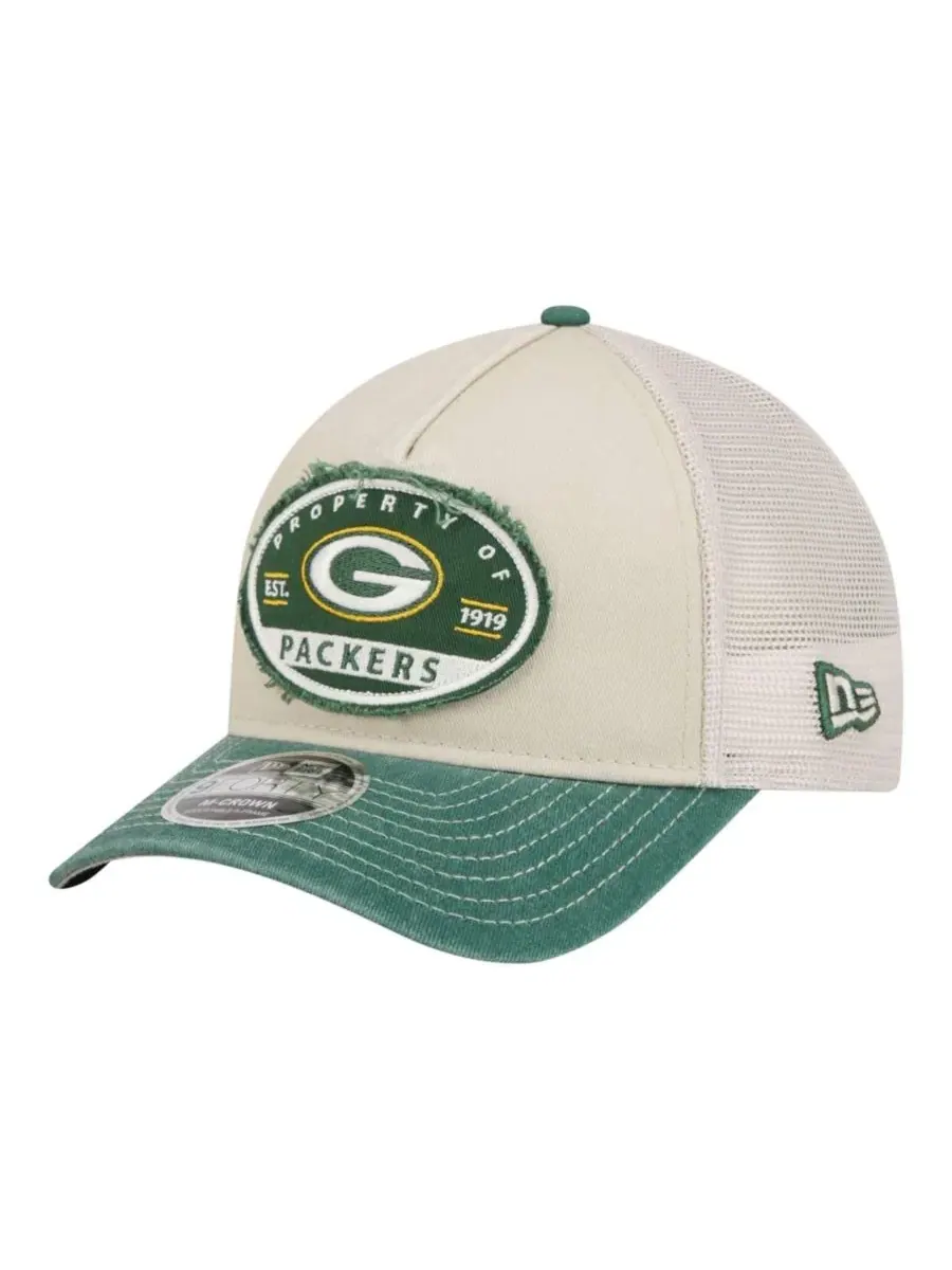Кепка с принтом Green Bay Packers Frayed M-Crown A-Frame 9FORTY New Era