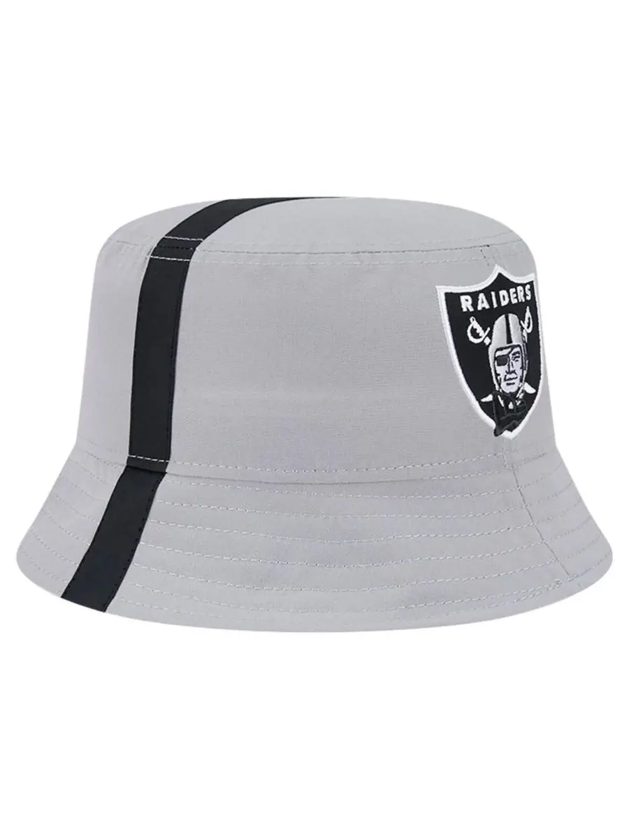 New Era Мужская серая панама в виде шлема команды Las Vegas Raiders — изображение 3 из 3, серый