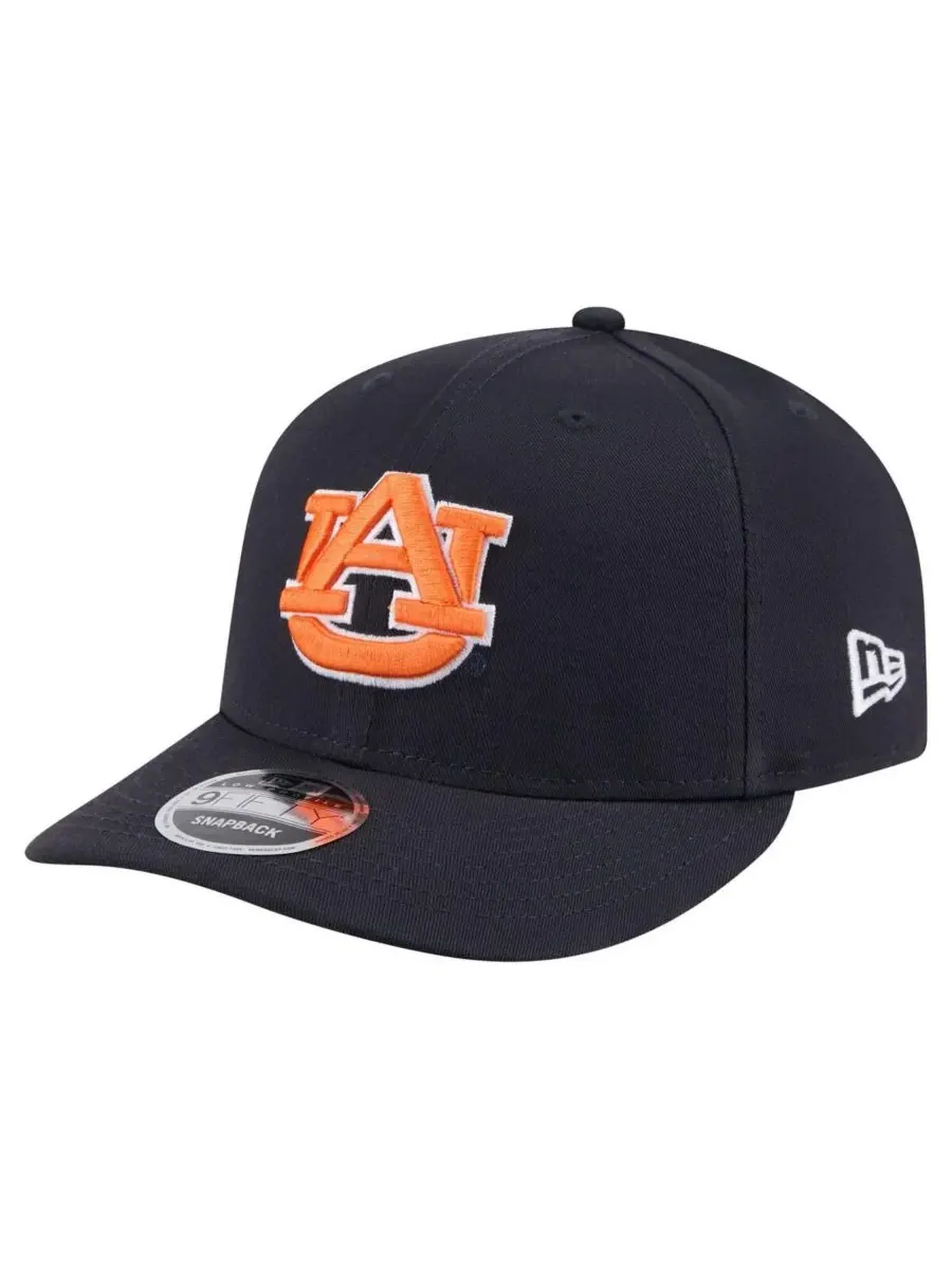 New Era Мужская темно-синяя бейсболка Auburn Tigers Low Profile 9FIFTY Snapback