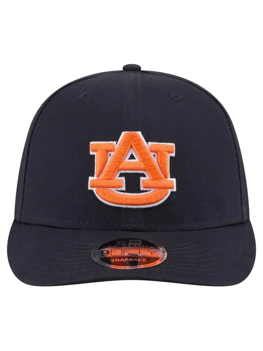 New Era Мужская темно-синяя бейсболка Auburn Tigers Low Profile 9FIFTY Snapback — изображение 2 из 4, темно-синий